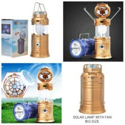 Lantern Shaped Camping Solar LED Light with Fan