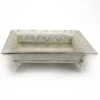 Square Cutwork Silver Tray
