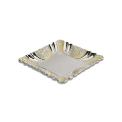 Square Enameled Silver Plate, Size- Big