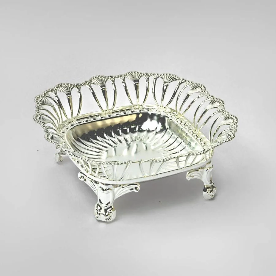 Square Wire Silver Bowl, Size- Medium 3 Square Wire Silver Bowl, Size- Medium