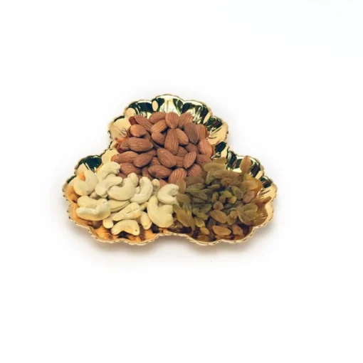 Three Sided Gold Platter ,Size-Medium