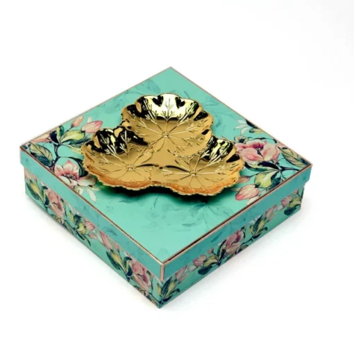 Three Sided Gold Platter ,Size-Medium