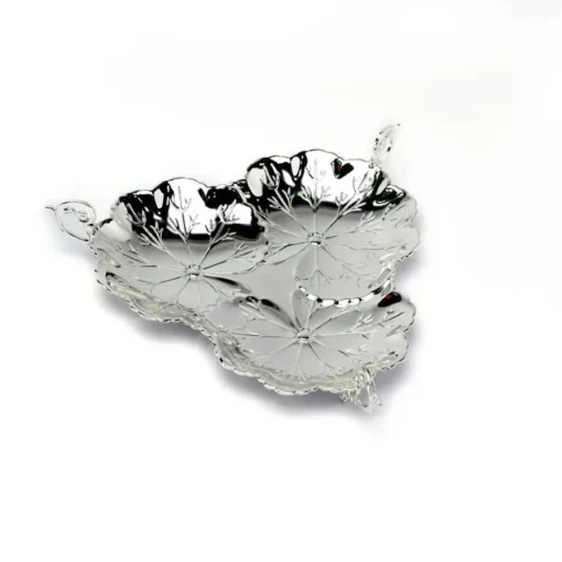 Three Sided Handle Silver Platter Size-Medium