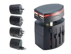 World Travel AC/DC Adapter with Dual USB slots