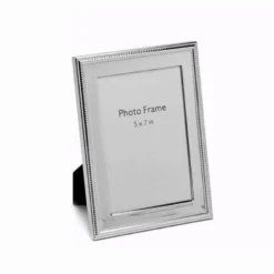 Beads & Spiral Design Silver Photo Frame, Size-5×7