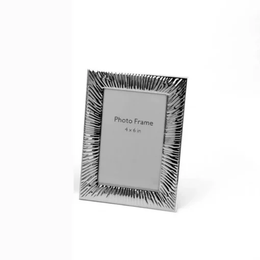 Groovy Design Silver Photo Frame, Color-Silver, Size-4×6