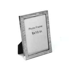 Modern Fluted Texture Silver Photo Frame, Size-8×10