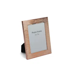 Rose Gold Fluted Design Photo Frame, Color-Rose Gold, Size-5×7