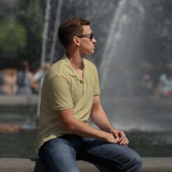 Athli Pro Collar T-shirt-Desert Sand