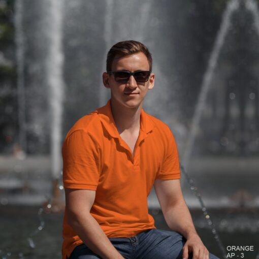 Athli Pro Collar T-shirt-Orange