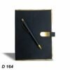 Black Diary with Golden Frame and pen GCD 164