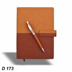 Dual Brown-Tan Diary with Pen GCD 173
