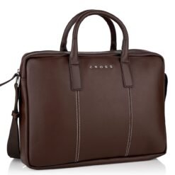 CROCO CLASSY BREIFCASE-BROWN