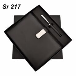 Diary and Pen Set Black GCSR 217