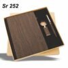 Dark wood Diary, Pen & Keychain Set GCSR 252