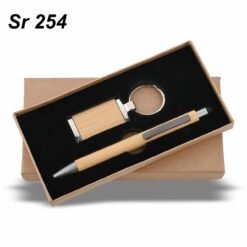 Wooden Bamboo Pen & Keychain Set GCSR 254