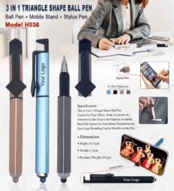 3 In 1 Triangle Ball Pen GCH 036