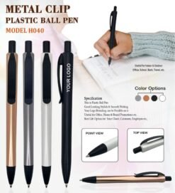 Metal Clip Plastic Ball Pen GCH 040