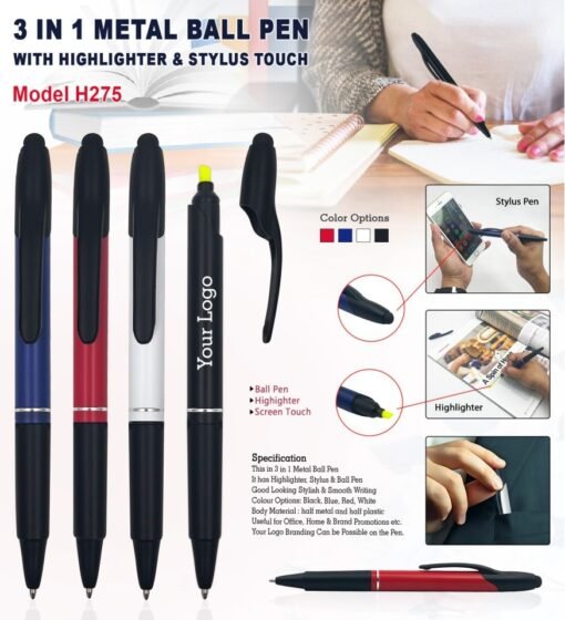 3 In 1 Highlighter Pen GCH 275
