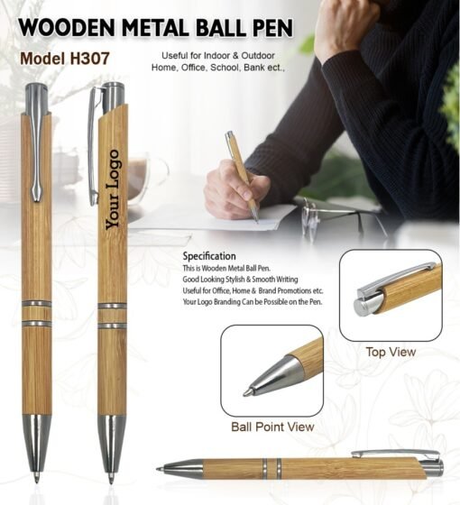 Wooden Metal Ball Pen GCH 307 4 Wooden Metal Ball Pen GCH 307
