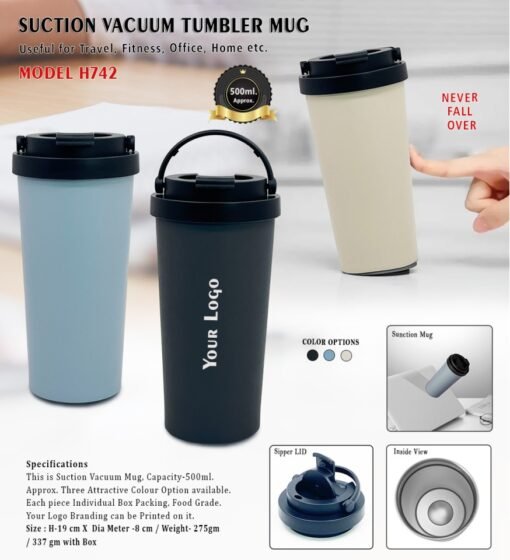 Suction Vacuum Tumbler Mug GCH 742