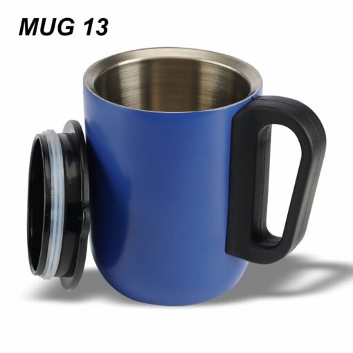 Steel Coffee Mug Blue Mug 13