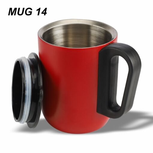 Steel Coffee Mug Red Mug 14