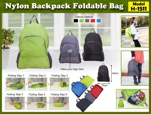 Nylon Backpack Foldable-Bags GCH-1511