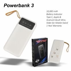 10000 MAH Power Bank White with Indicator GCPB 03