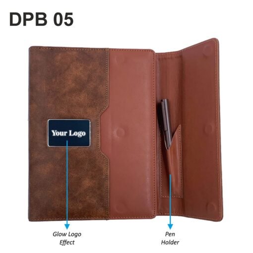 8,000 MAH Wireless Power Bank Diary with Glow LED Plate & Metal Pen GCDPB 05