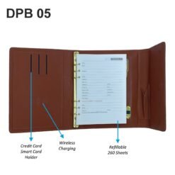 8,000 MAH Wireless Power Bank Diary with Glow LED Plate & Metal Pen GCDPB 05