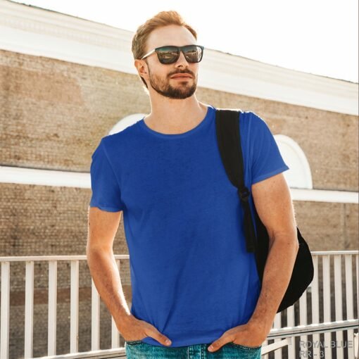 Ruffty Crew Neck T-shirt-ROYAL-BLUE