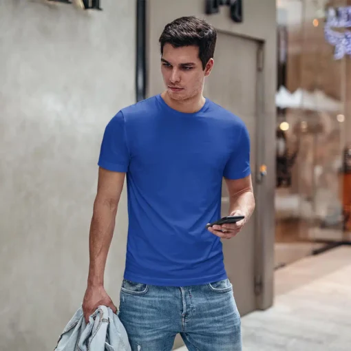 Ruffty DTG Round Neck T-shirt-Royal Blue