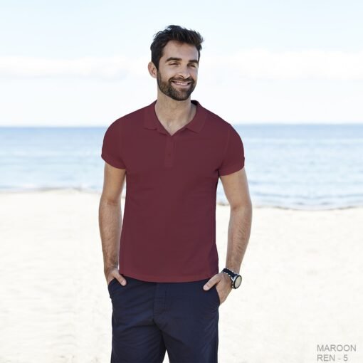 Ruffty Endurance Collar T-shirt - Maroon