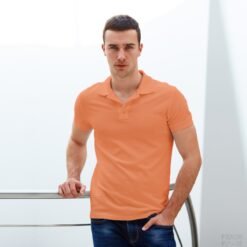 Ruffty Solid Collar T-shirt-Peach