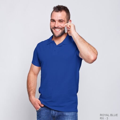 Ruffty X Collar T-shirt- ROYAL-BLUE