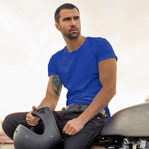 Ruffty X Crew Neck T-shirt-ROYAL-BLUE