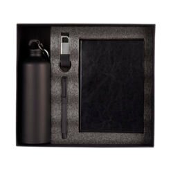 Treston 4 in 1 Black Combo Gift Set (Bottle, Pen, Keychain, Soft bound diary) EK37480