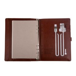Brown Leather Finished 8000MAH Power bank Diary EK1099