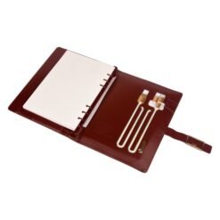 Elegant Dark Brown Leather Finished 8000 MAH Power Bank Diary EK10243