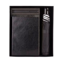 Fillip 3 in 1 Black Combo Gift Set ( Umbrella, Pen, Soft bound diary) EK37378