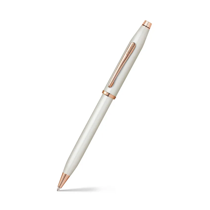 Cross AT0082WG-113 Century II Pearlescent Lacquer Ballpoint Pen White with Rose Gold Trims 3 Cross AT0082WG-113 Century II
