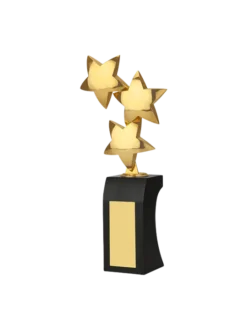 3 Gold star together Trophy GCZ 1038