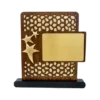 uncut Design on the wooden based memento with stars GCZ 1085