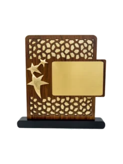 uncut Design on the wooden based memento with stars GCZ 1085
