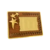 Rectangular shaped wooden memento with 3 stars GCZ 1086
