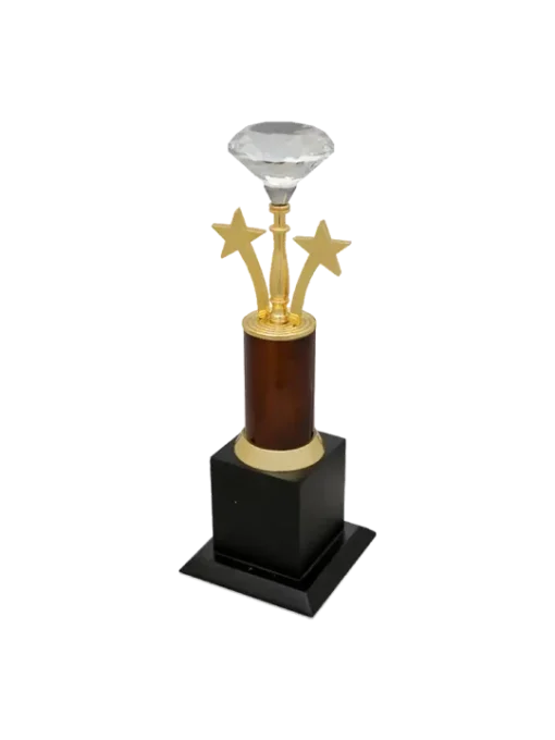 Stars Popping out with Crystal in Center Trophy GCZ 1105