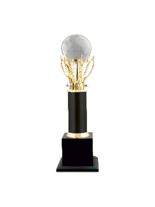 World Globe in Crystal Trophy GCZ 1113