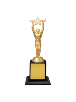 Champion holding Golden Star Trophy GCZ 1123