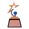 Crystal holding a Star Trophy GCZ 1138
